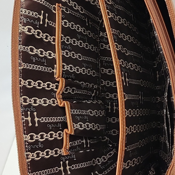 Tignanello Large Leather Shoulder Bag Brown 13" Wide x 10" Tall x 4" Deep - Picture 12 of 16